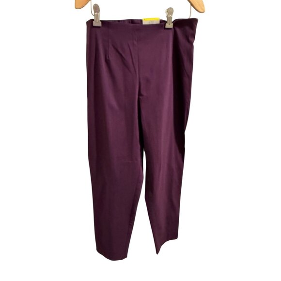 New  Womens Purple Pearl Stretch Pants Size 14 Rayon/Nylon Blend - Picture 1 of 6
